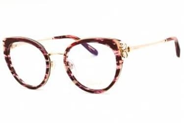 Chopard VCH367V 01G2 Eyeglasses Shiny Streaked Burgundy 52mm