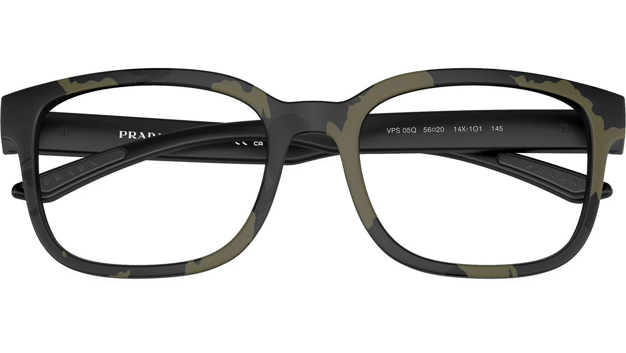 Prada VPS05Q 14X1O1 Eyeglasses Green Camo 54mm Men 5