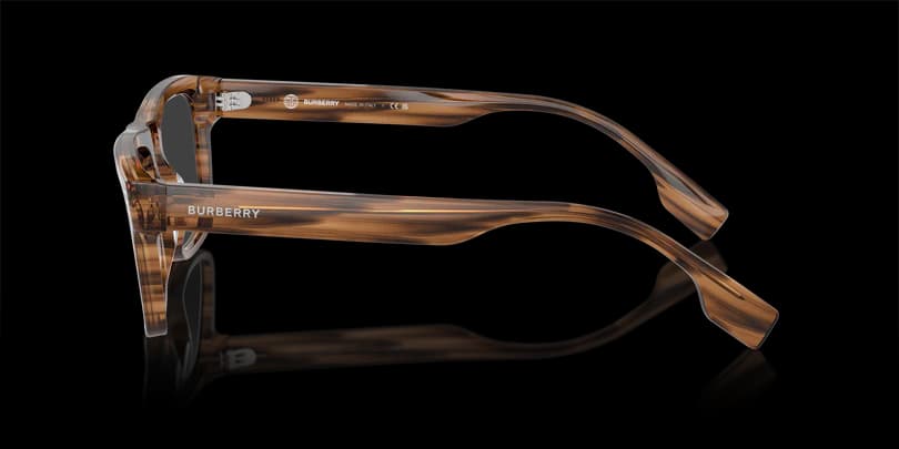 Burberry 0BE2387 4096 Eyeglasses Transparent Brown Horn 53mm Men 3
