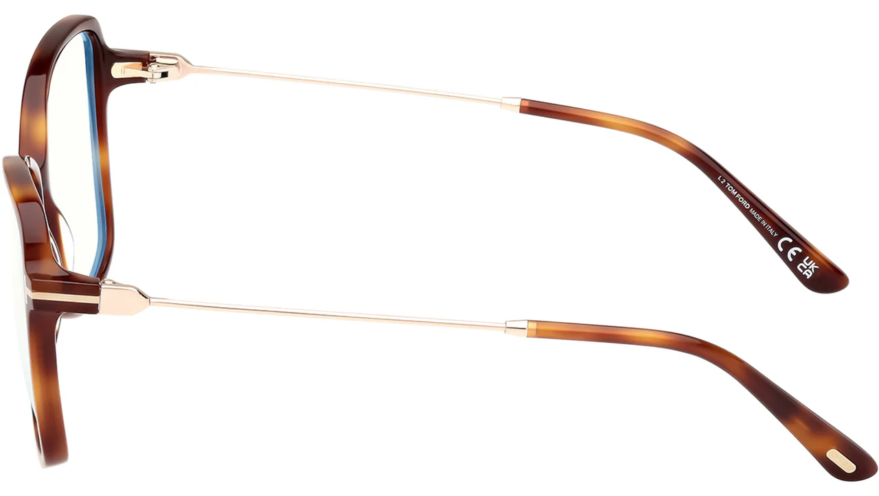 Tom Ford FT5953B 053 Eyeglasses Blonde Havana 55mm Women 4