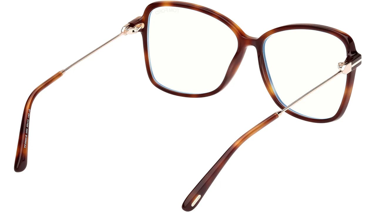 Tom Ford FT5953B 053 Eyeglasses Blonde Havana 55mm Women 5