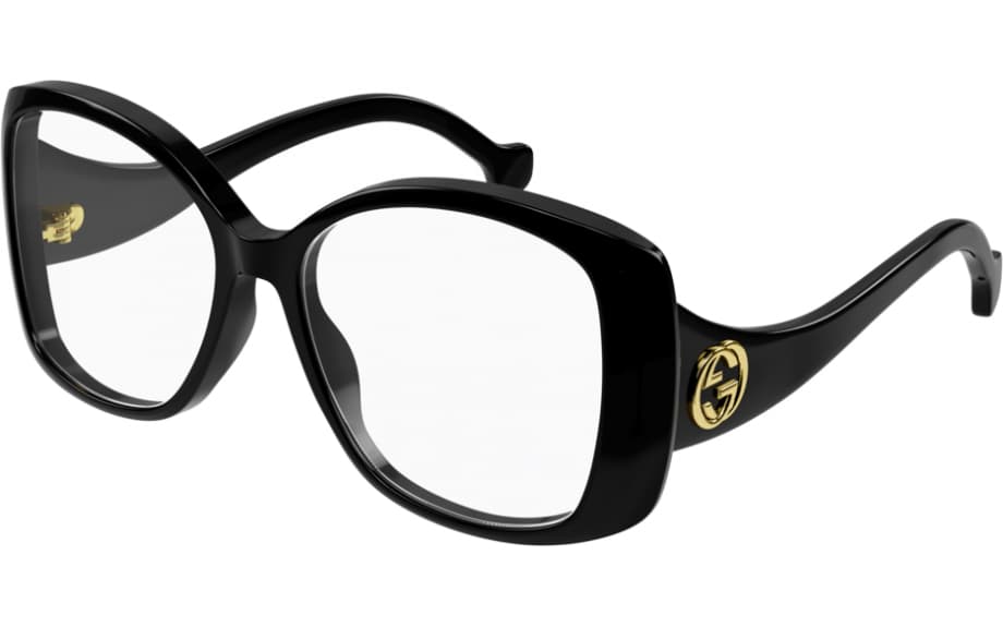 Gucci GG1236O 001 Eyeglasses Black 55mm Women