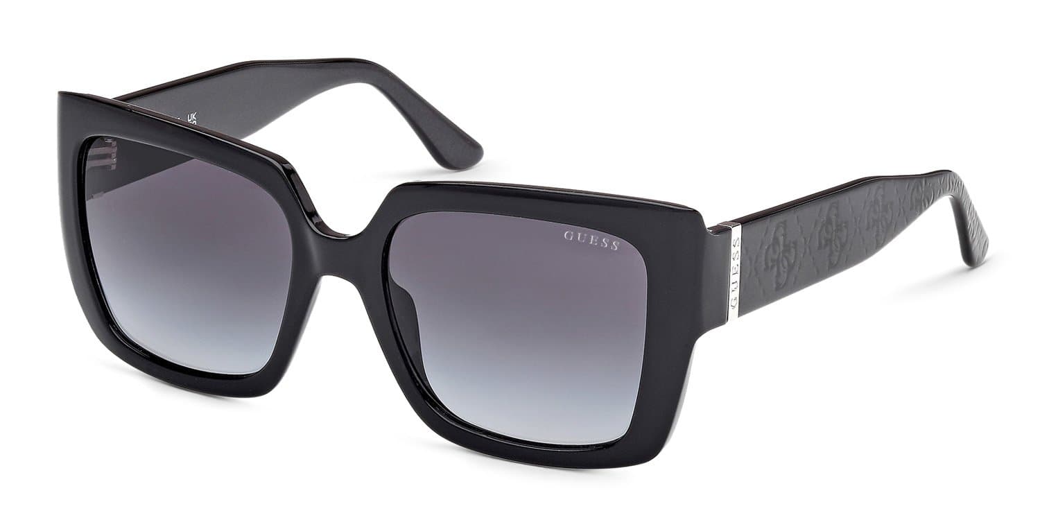 Guess GU00200 01B Sunglasses Shiny Black 53mm Women