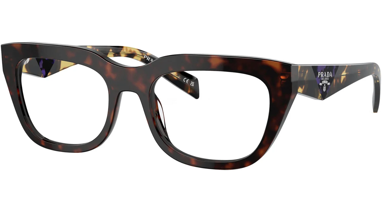 Prada PR A06V 17N1O1 Eyeglasses Havana 54mm Women