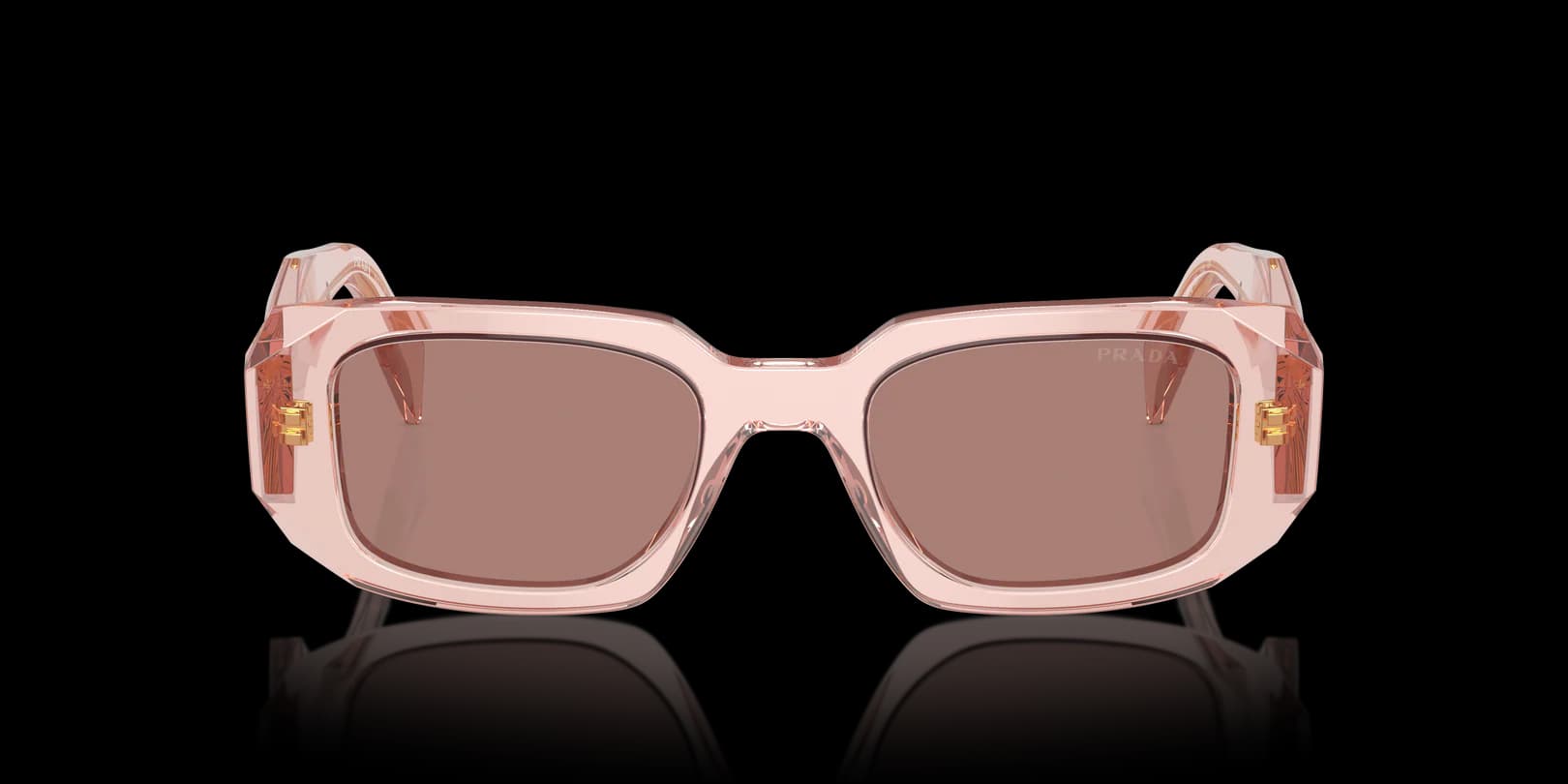 Prada 0PR 17WS 19Q10D Sunglasses Transparent Peach 49mm Women 2