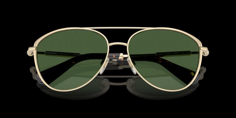 Burberry 0BE3157 110971 Sunglasses Light Gold 59mm Unisex 4