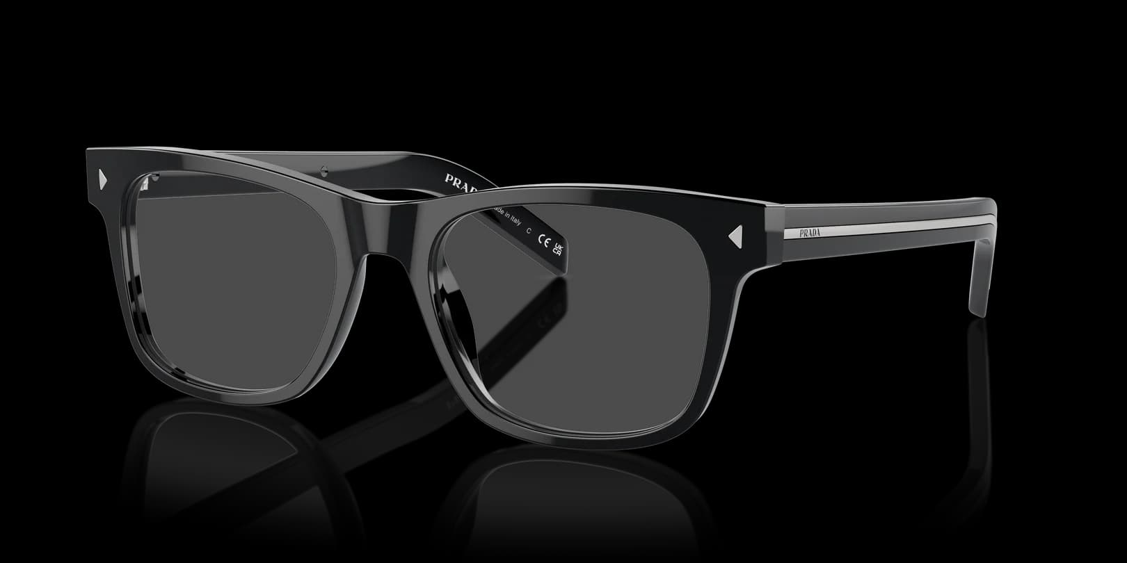 Prada 0PR A13V 16K1O1 Eyeglasses Black 52mm Men