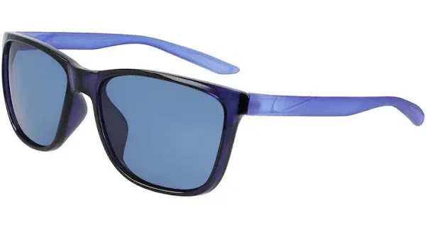 Nike DQ0802 556 Sunglasses Transparent Navy Blue 57mm Unisex