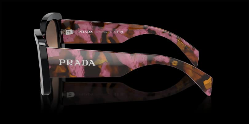 Prada SPRA08 12O50C Sunglasses Brown 56mm Women 3