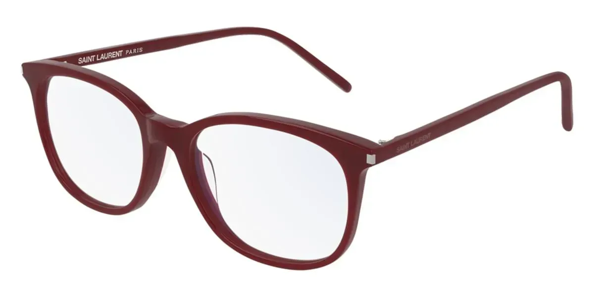 Saint Laurent SL 307/F 004 Eyeglasses Burgundy 52mm Women