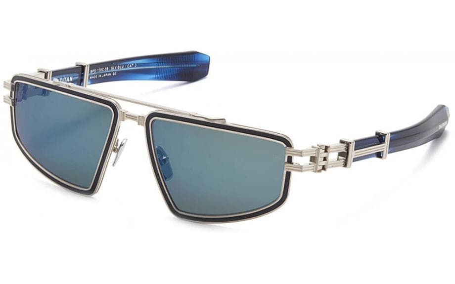 Balmain Titan 139C Sunglasses Brushed Silver 59mm Unisex