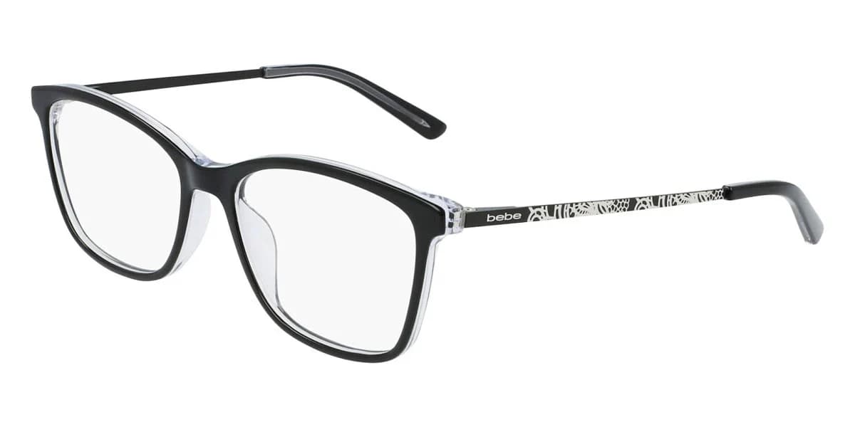 Bebe BB5187 001 Eyeglasses Jet Crystal 55mm Women