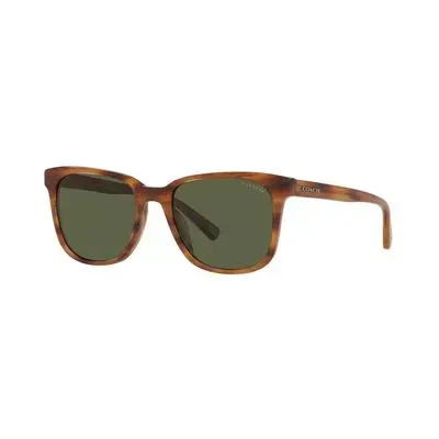 Coach HC8313U C2095 Sunglasses Amber Horn 54mm Men