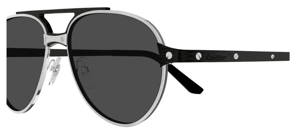 Cartier CT0476S 004 Sunglasses Silver 59mm Men 3