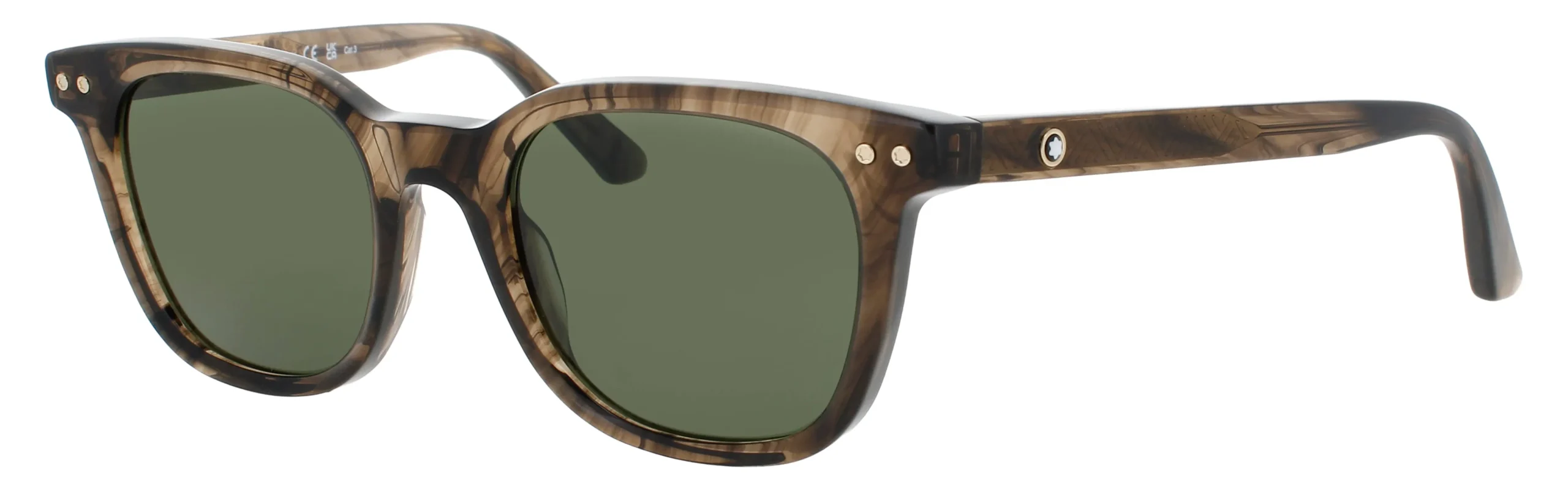 Montblanc MB0320S 003 Sunglasses Brown 49mm Men