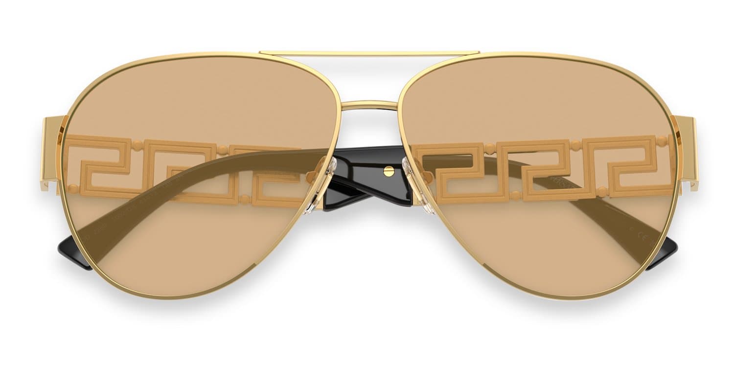 Versace 0VE2289 1002D8 Sunglasses Polished Gold 61mm Unisex 4