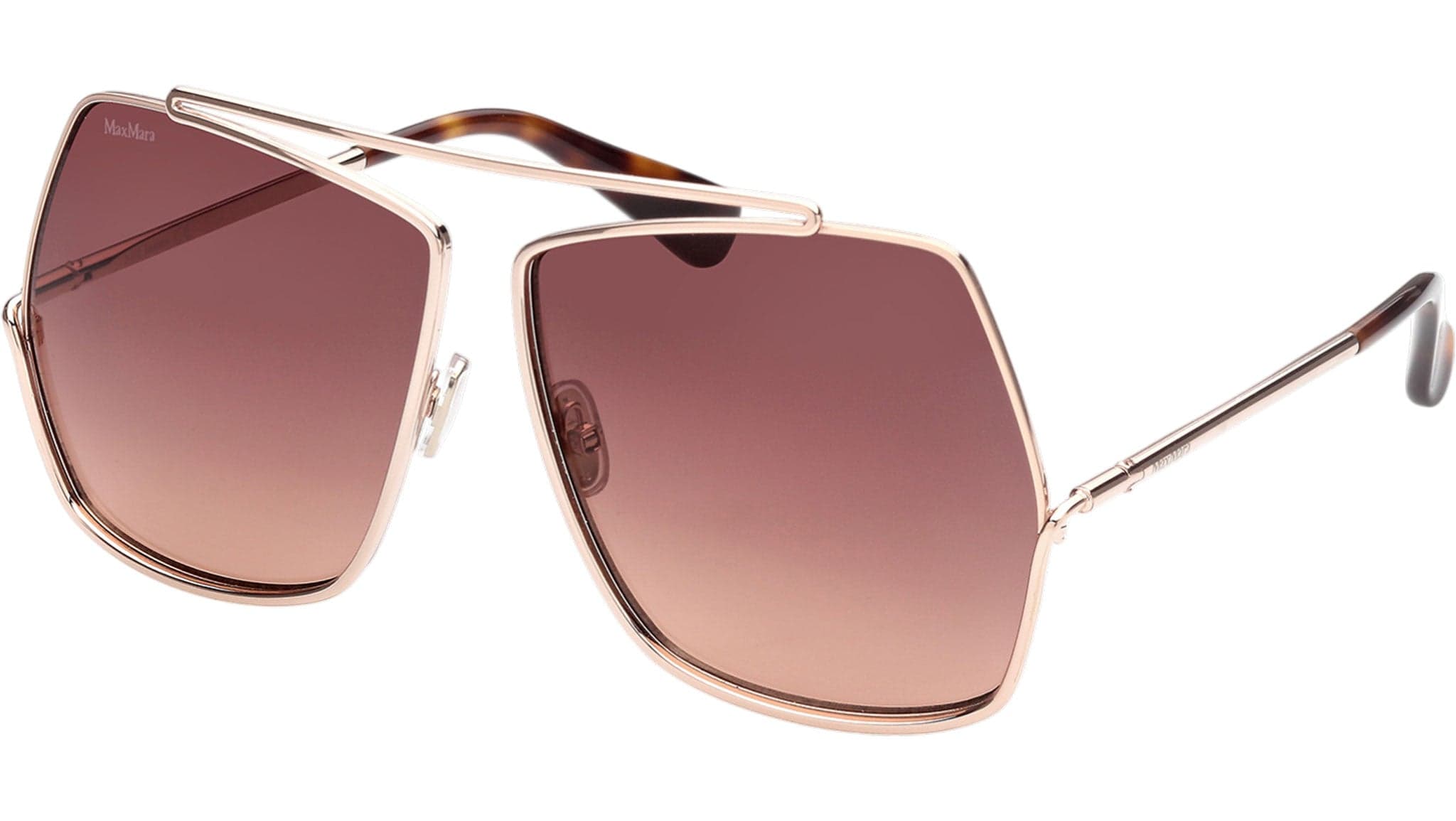 Max Mara MM0006 28F Sunglasses Shiny Rose Gold 64mm