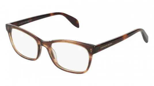 Alexander McQueen Eyeglasses Women AM0149O Havana