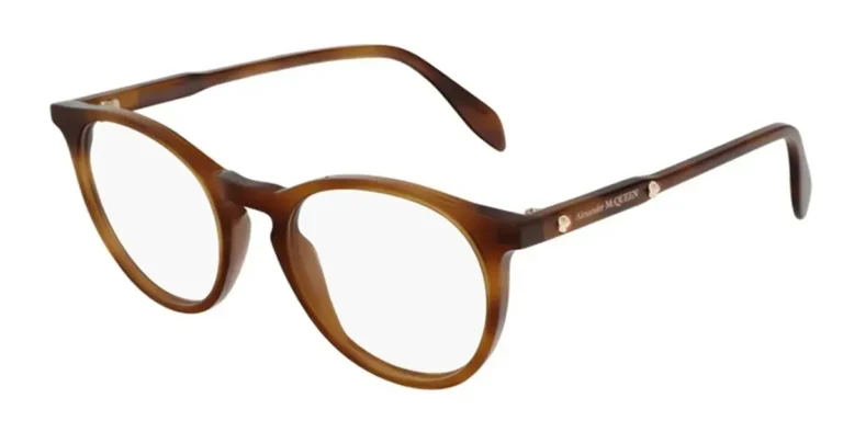 Alexander Mcqueen Eyeglasses Women AM0190O Havana