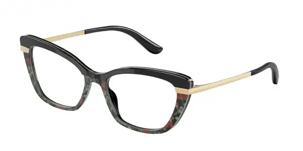 Dolce & Gabbana Eyeglasses Women DG3325 Black/Red Roses