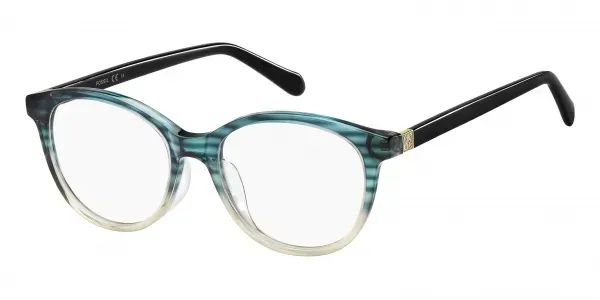 Fossil Eyeglasses Women 7060 Teal Brown