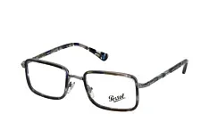 Persol Eyeglasses Men 0PO2473V Gunmetal & Blue Grid