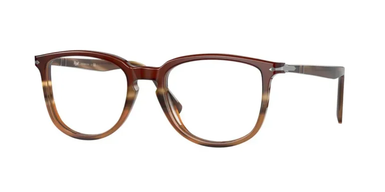 Persol Eyeglasses Unisex PO3240V Striped Brown