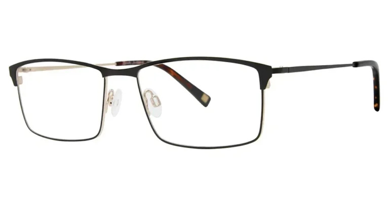 Randy Jackson Eyeglasses Men 1128 Black Gold