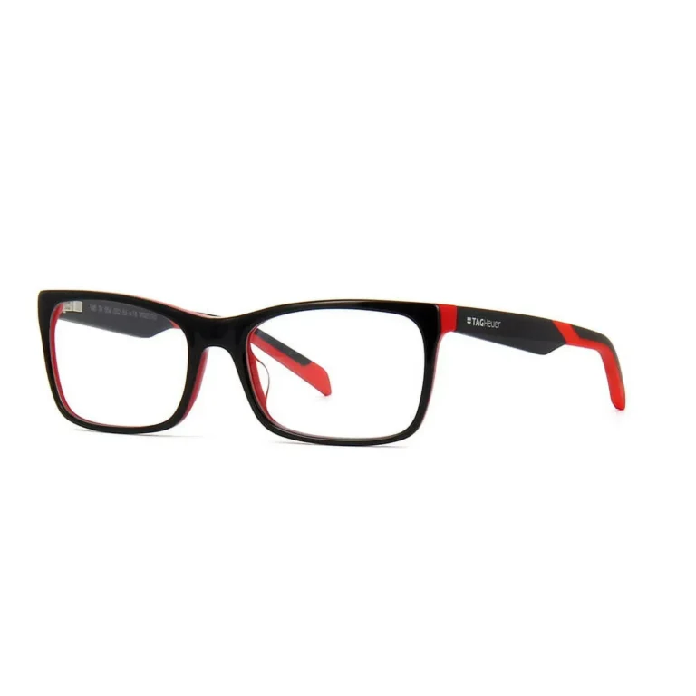 Tag Heuer Eyeglasses Unisex TH554 Black Red