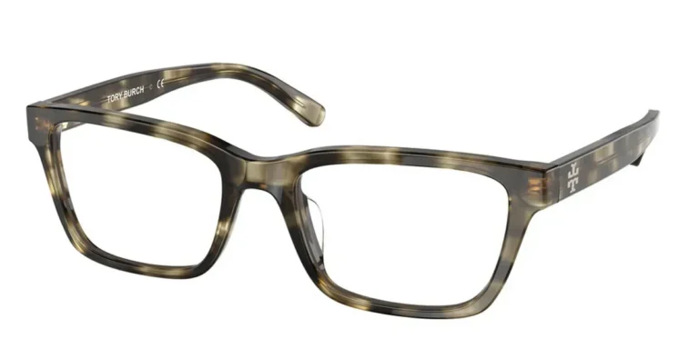 Tory Burch Eyeglasses Women TY2118U Stripped Olive Tortoise