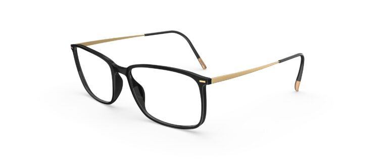 Silhouette - Eyeglasses unisex Illusion Lite 2930 Shiny Black/gold 9030 54mm