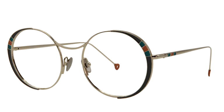 Nathalie Blanc - Eyeglasses women Florence Gold Grey C399 50mm