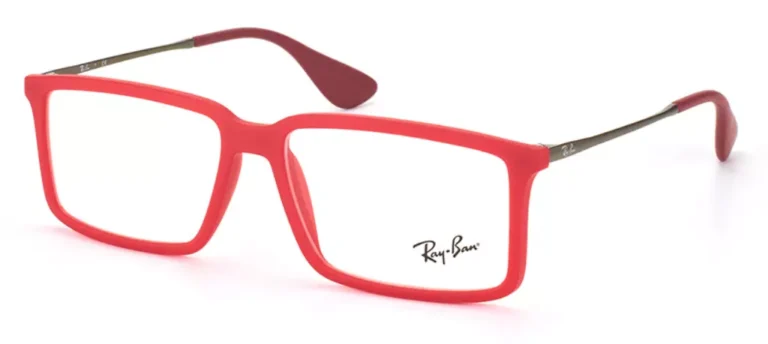 Ray Ban RB7043 5468 Eyeglasses Matte Red 52mm Unisex