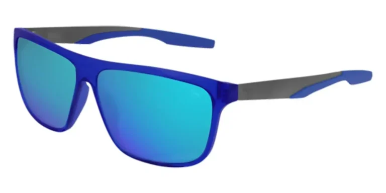 Puma PU0221S 005 Sunglasses Blue 60mm Men
